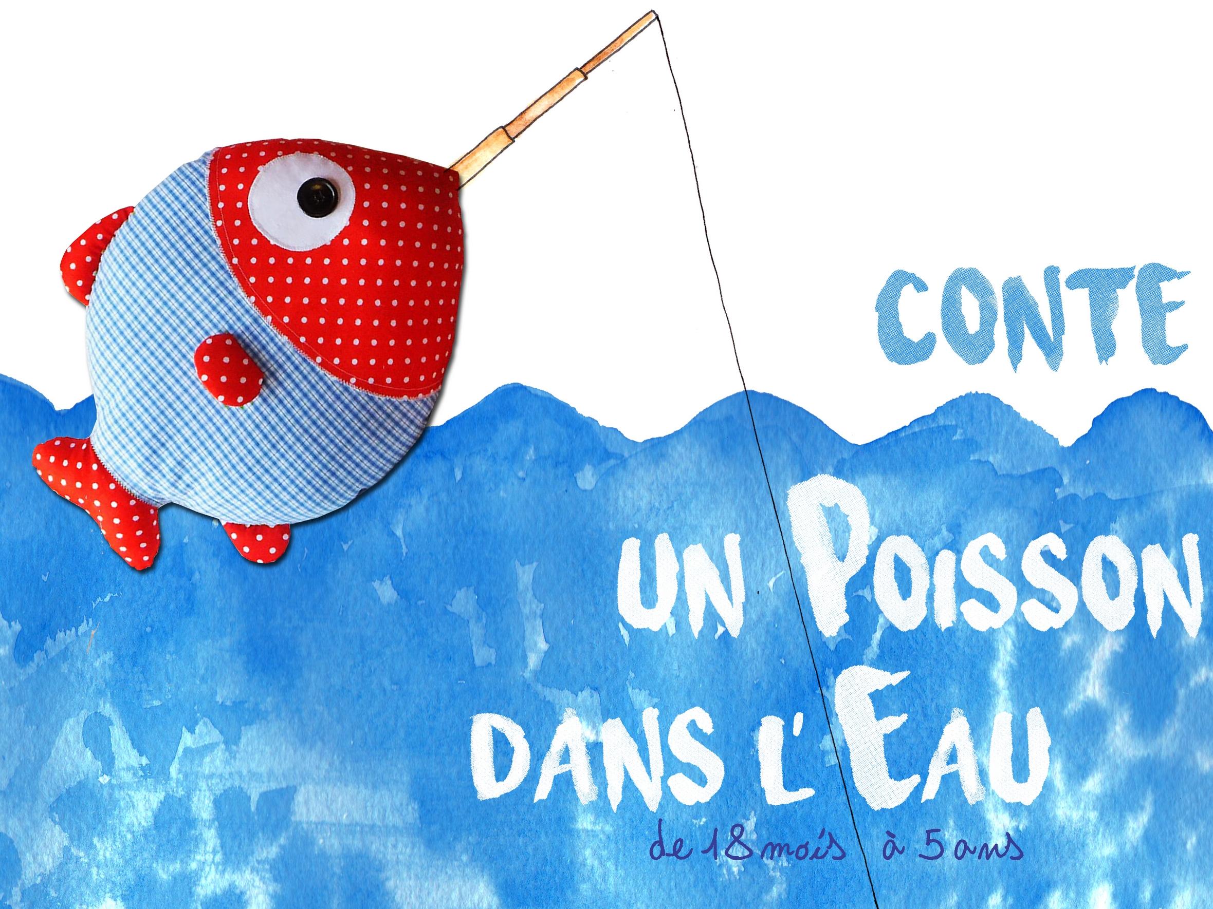 Affiche du spectacle "un poisson dans l'eau" par la compagnie Tortilla