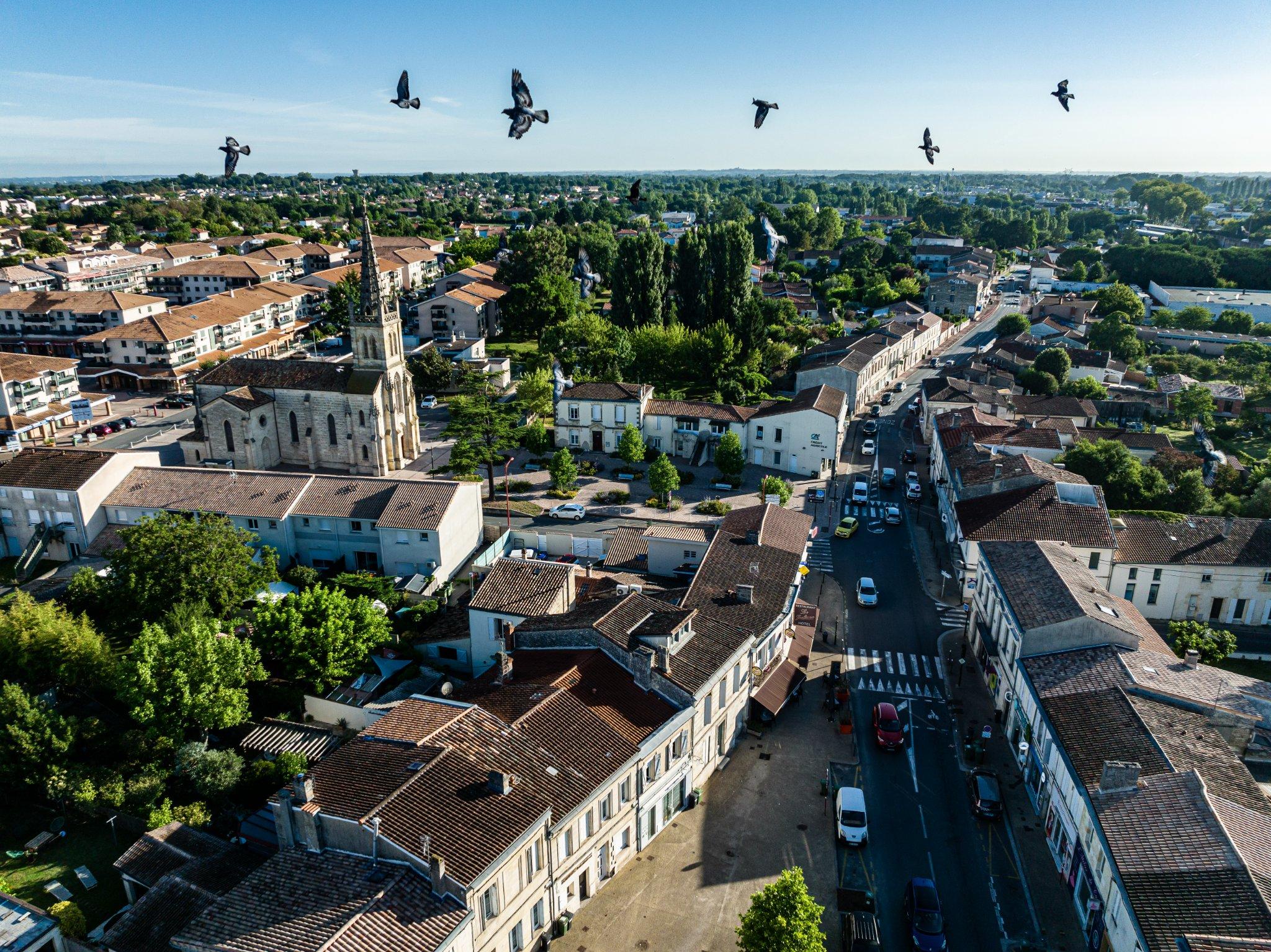 Bourg de Carbon-Blanc vue du ciel