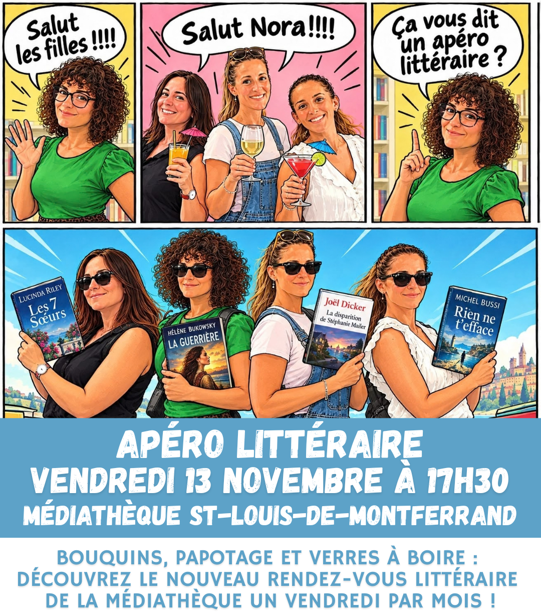 Bouquins, papotage et verres à boire : découvrez le nouveau rendez-vous littéraire de la Médiathèque un vendredi par mois !